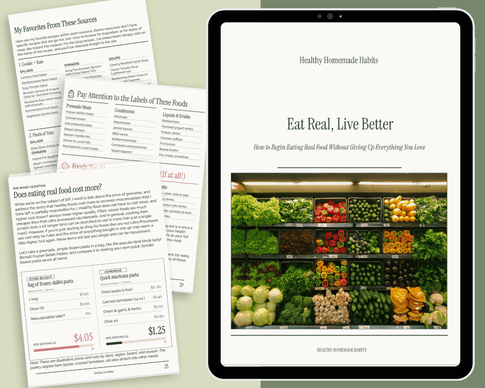 Eat Real, Live Better product mockup